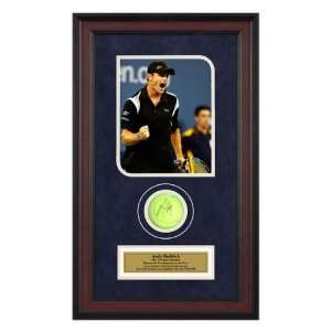 Andy Roddick 2007 US Open Framed Autographed Tennis Ball 