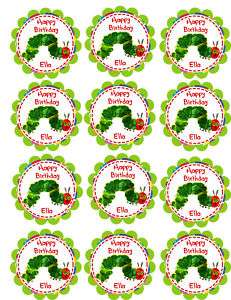 THE VERY HUNGRY CATERPILLAR Cupcake Topper Party Favor  