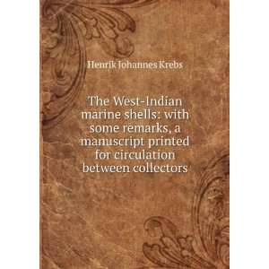   for circulation between collectors Henrik Johannes Krebs Books