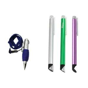  Universal Stylus with Flat Tip + Pen with Neckstrap for Apple iPhone 