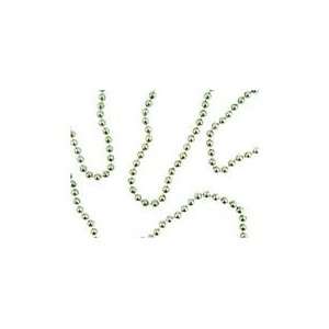  Pack Of 12 Shiny Sage Green Beaded Christmas Garlands 108 