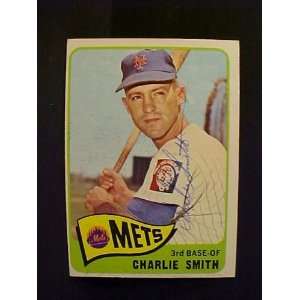 Charlie Smith New York Mets #22 1965 Topps Signed Autographed Baseball 