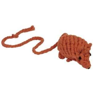  Harry Barker Cotton Rope Toy   Mouse   Tangerine (Quantity of 4 