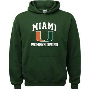  Miami Hurricanes Forest Green Youth Womens Diving Arch 