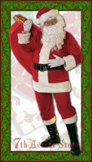 Velour Santa Claus Suit Christmas Clause Costume   XL 082686023948 