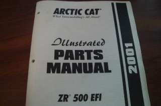 2001 Arctic Cat Snowmobile Parts Shop Manual ZR 500 EFI  
