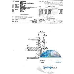  NEW Patent CD for EXTRUDERS WITH ROTATING PLATE 