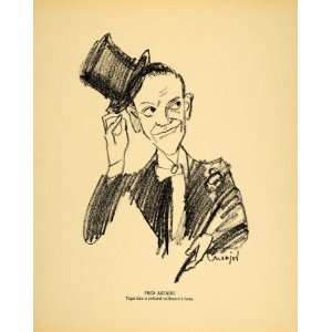  1938 Fred Astaire Top Hat Actor Henry Major Lithograph 