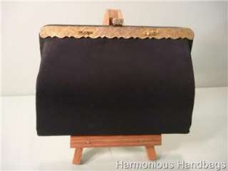 Vintage HARRY LEVINE Black Evening PARTY Bag Clutch USA  