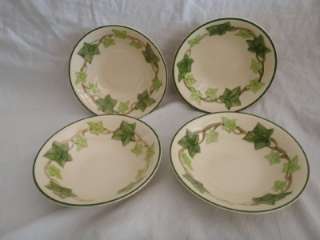 Franciscan Pottery California USA Ivy Pattern 6 Coupe Cereal Bowls 