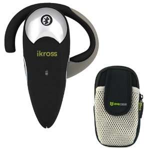 iKross Bluetooth Wireless Headset + Evecase Universal Sports Armband 