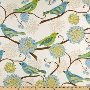  44 Wide Valori Wells Nest Bird Paisley Teal Fabric By 
