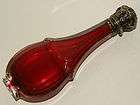 An Antique French Cut Ruby Glass & Silver Perfume Scent