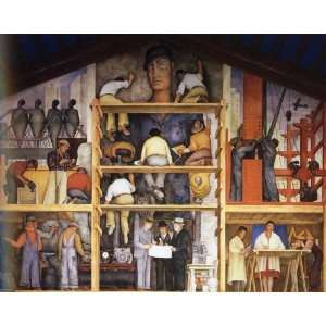 FRAMED oil paintings   Diego Rivera   24 x 20 inches   The Making of a 