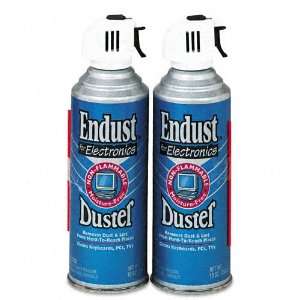  Endust® Compressed Gas Duster, Two 10oz Cans per Pack 