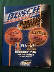 University Missouri vs Illinois Illini Basketball 2002  