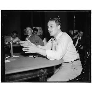   testifying before the House Un American Committee 1938