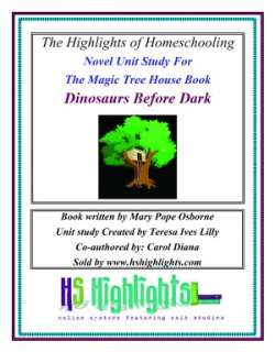 Novel Unit Study For The Magic Tree House Book Dinosaurs Before Dark