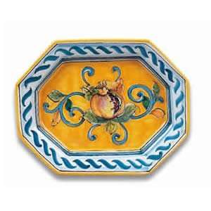  Handmade Fortunata Octagonal Platter From Italy Kitchen 