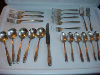 ANTIQUE WALLACE BROTHERS SILVER PLATED FLATWARE 22 PIEC  