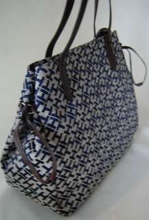   85 Authentic Tommy Hilfiger Womens Purse Bag Large Tote Navy  