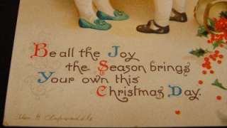 1914 Sincere Good Wishes Christmas Color Postcard Signed Ellen H 