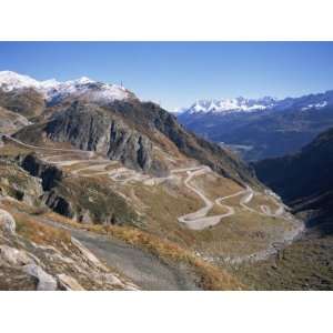  St. Gotthard Pass, with First Autumn Snow on the Mountains 
