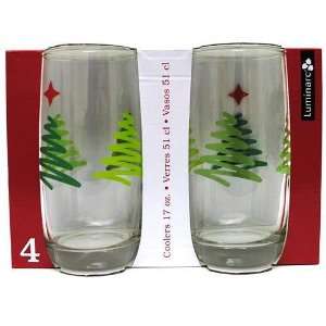   Drinkware, Set of 4 Scribble Tree Highball Glasses