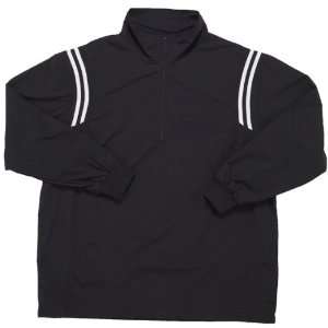 Adams USA Smitty Umpire 1/2 Zip Long Sleeve Pullover Jacket (Black, 4X 