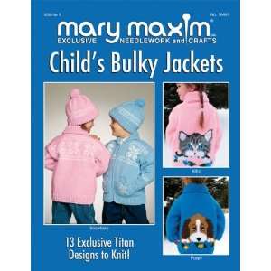  Childs Bulky Jackets Pattern Book Arts, Crafts & Sewing