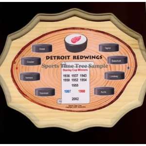  Sports Time Tree Plaque   Red Wings