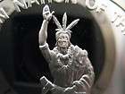 OZ. APACHE AMERICAN NATIVE TRIBAL INDIAN NATIONS ART COIN SILVER 