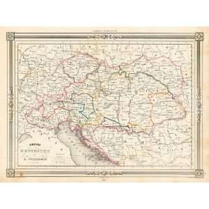    Vuillemin 1846 Antique Map of the Austrian Empire