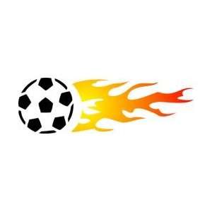  Tattoo Stencil   Soccer Ball with Flames   #43 Health 