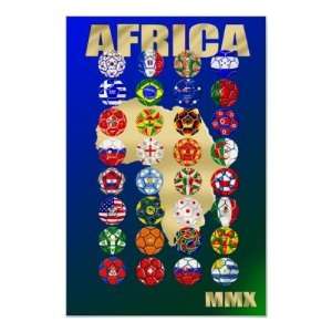  32 Qualifying countries for South Africa 2010 MMX Print 