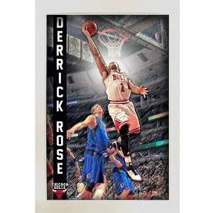  Derrick Rose Pop Out Framed 20x32 Collage   Framed NBA Photos 