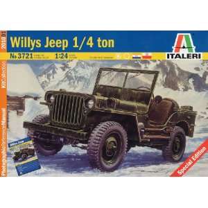  WWII Willys 1/4 Ton Jeep 1/24 Italeri Toys & Games