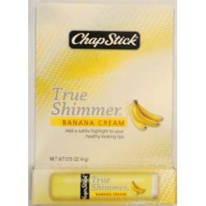 Chapstick True Shimmer, Banana Cream, 0.15 ounce (4g) Sticks (Pack of 