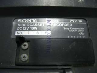 This auction is for a Sony PVV 1A Portable Betacam SP Dockable 