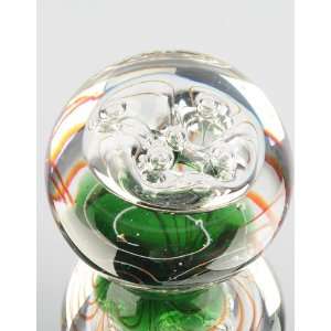   Under The Sea Series   Green Sandbed with UFO Like Feature Paperweight