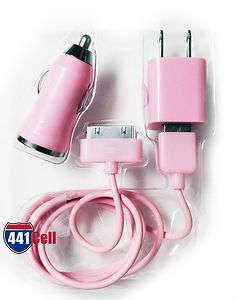 AT&T Apple iPhone 3G/3GS 8/16/32 3in1 USB Data Cable Home Car Charger 