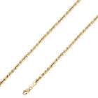 10K Yellow Gold Rope Chain Necklace 3mm 24   