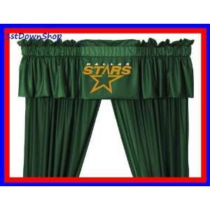  Dallas Stars Window Valance & 84in Drapes/Curtains Sports 