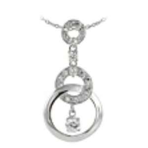   Clear CZ Intersecting Circles Necklace Dakota west Designs Jewelry
