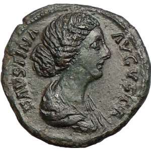  Faustina II 161AD Authentic Ancient Roman Coin DIANA w 