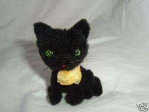 Vintage ARA Austria Miniature WOOL BLACK CAT 2 For BLYTHE  