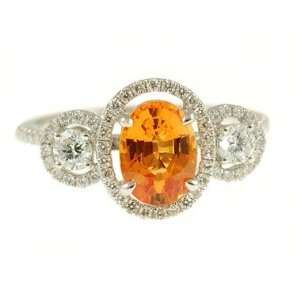 Dainty Mandarin Spessartite Garnet Ring in 18kt gold   Large and Micro 