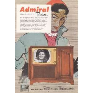  Print Ad 1951 Admiral Television Admiral Books