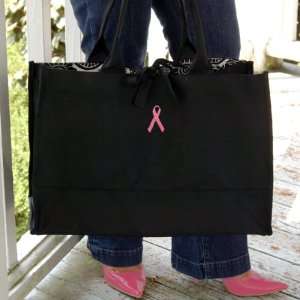  Breast Cancer Awareness Damask Fabric Tote Bag Everything 