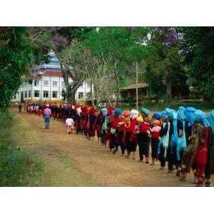 Procession to Temple at Shin Pyu Festival, Heho, Shan State, Myanmar 